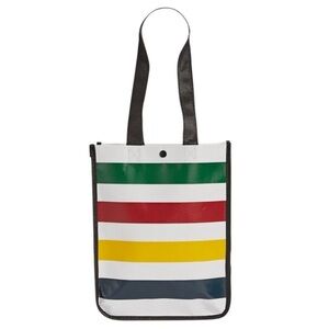 Hudson’s Bay Company Striped Reusable Lunch Bag with Black Handles